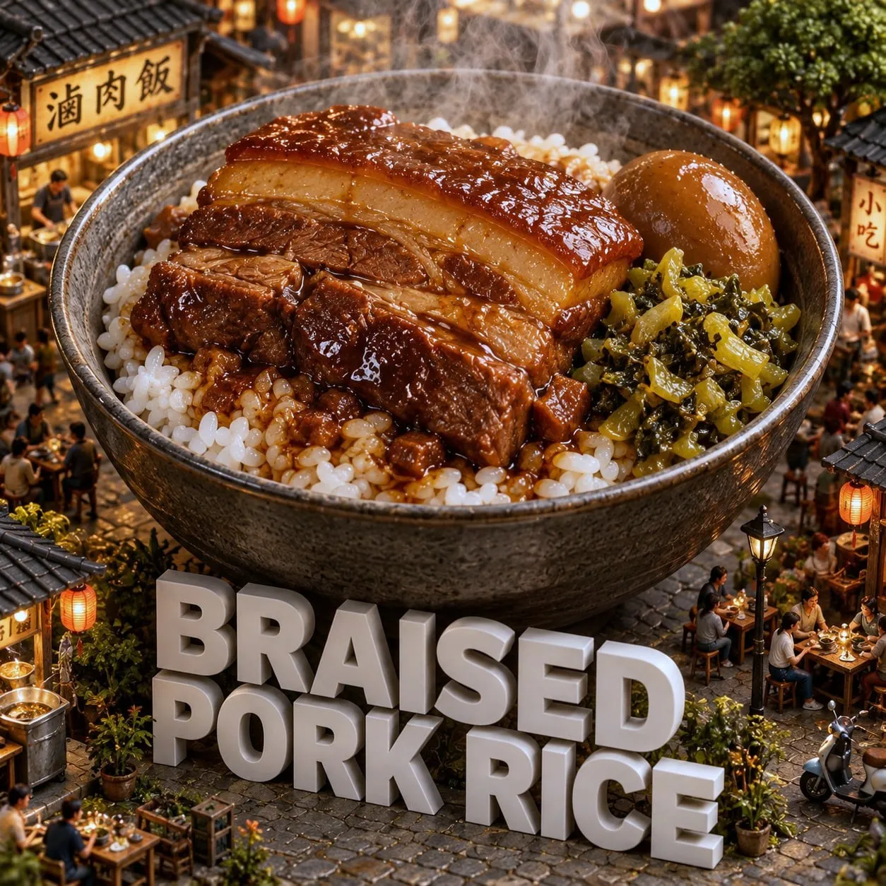 삼겹살 조림 덮밥 (爌肉飯)